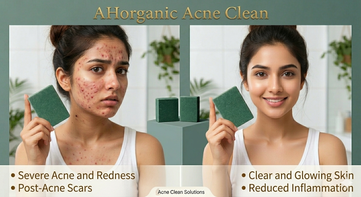 AHorganic Acne Clean Soap – Removes Pimple Marks, Scars & Redness