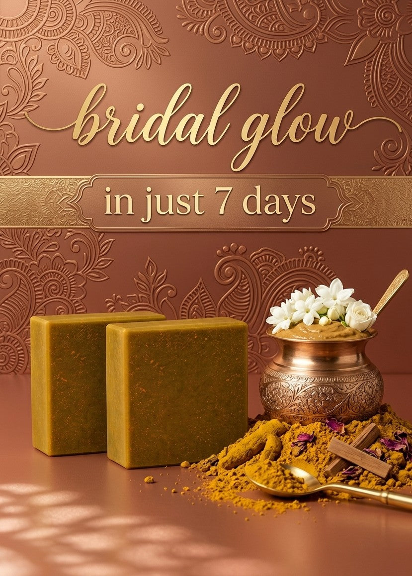 AHorganic Bridal Glow Ubtan Soap – 7 Days Skin Whitening & Brightening Bar