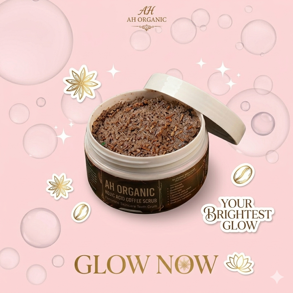 AH Organic Kojic Acid & Coffee Brightening Bundle - 2 in 1 Glow Set